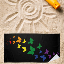LGBTQ Rainbow Butterfly Trail Strandtuch