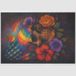 LGBTQ-Rainbow-Decoupage-Papier für Schädel und Fah Seidenpapier