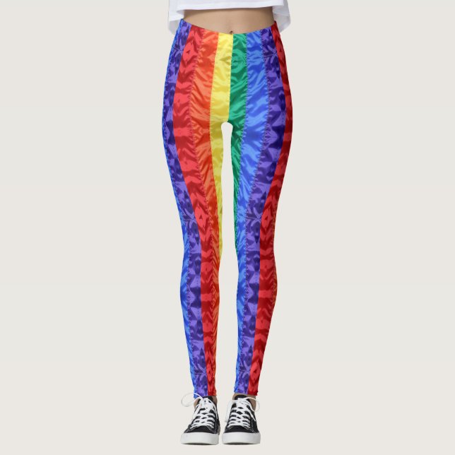 LGBTQ Rainbow-Fahne Regenbogenstreifen Gay Pride m Leggings (Vorderseite)
