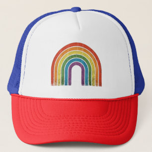 LGBTQ Rainbow Flag Gay Pride LGBT Awareness Allied Truckerkappe
