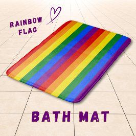 LGBTQ+ Rainbow Flag Stripes for Pride Month -  Badematte