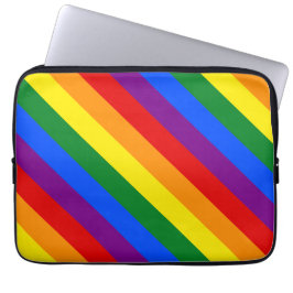 LGBTQ+ Rainbow Flag Stripes for Pride Month -  Laptopschutzhülle