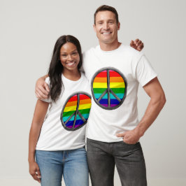 Lgbtq Rainbow Gay Friedenszeichen T-Shirt
