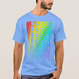 LGBTQ-Rainbow-Gay Pride, gesegnet, Text-Fade Graph T-Shirt