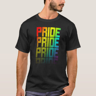 Lgbtq+ Rainbow-Gay Pride Textfade Graphic T-Shirt