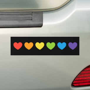 LGBTQ-Rainbow-Herz-Pride-Flag Autoaufkleber