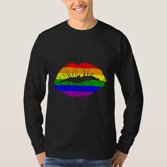 LGBTQ Rainbow Lip Gay Pride 1 T-Shirt (Vorderseite)