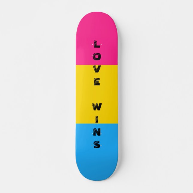 LGBTQ-Rainbow-Pansexual-Prilag-Flag - Benutzerdefi Skateboard (Vorne)