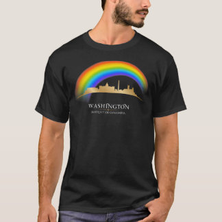 LGBTQ Rainbow Pride Washington DC Skyline Premium T-Shirt