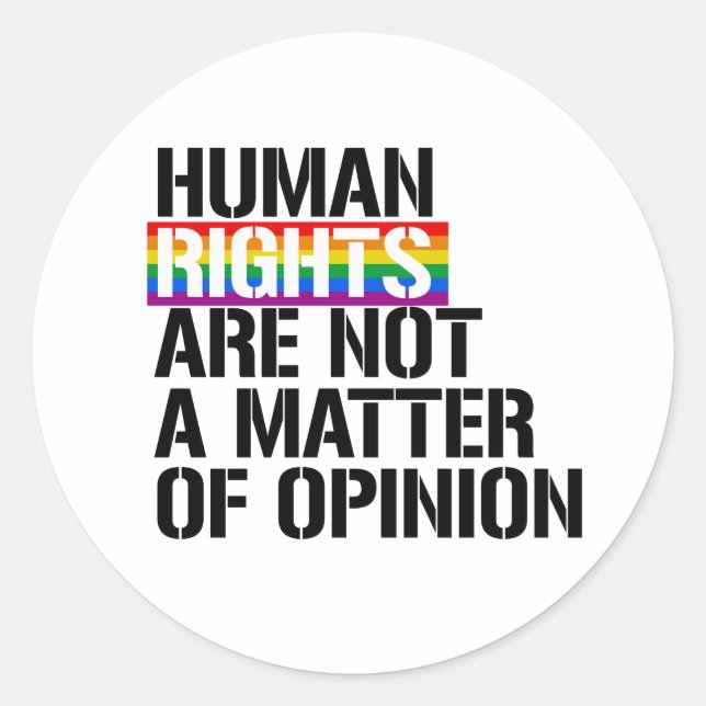 LGBTQ-Rechte Runder Aufkleber (Vorderseite)