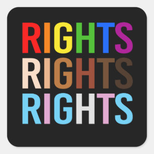 LGBTQ+-RECHTE T - Shirt Quadratischer Aufkleber