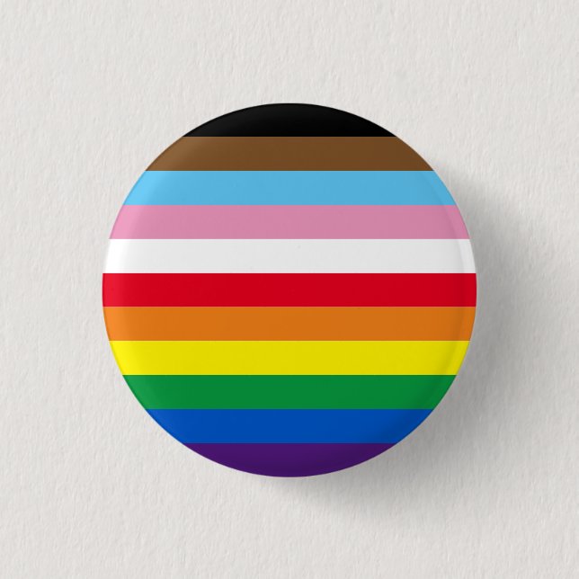 Lgbtq Regenbogen 11 Streifen inklusive Gay Pride-F Button (Vorderseite)