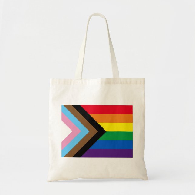 Lgbtq Regenbogen Inklusives Diversity Gay Pride-Fl Tragetasche (Vorne)