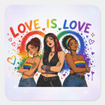 LGBTQ Regenbogen Mädchen Aufkleber