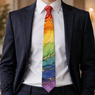 LGBTQ Regenbogen-Marmor Krawatte