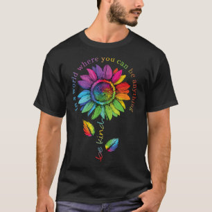 LGBTQ-Regenbogen-Sonnenblumen-Weltmarktpreis Blume T-Shirt