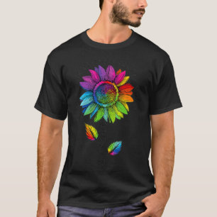 LGBTQ-Regenbogen-Sonnenblumen-Weltpreis der Blume T-Shirt