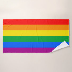 LGBTQ+-Regenbogenfarben Badehandtuch