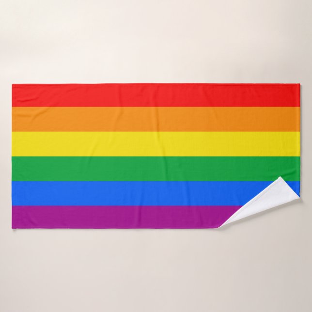 LGBTQ+-Regenbogenfarben Badehandtuch (Badehandtuch)