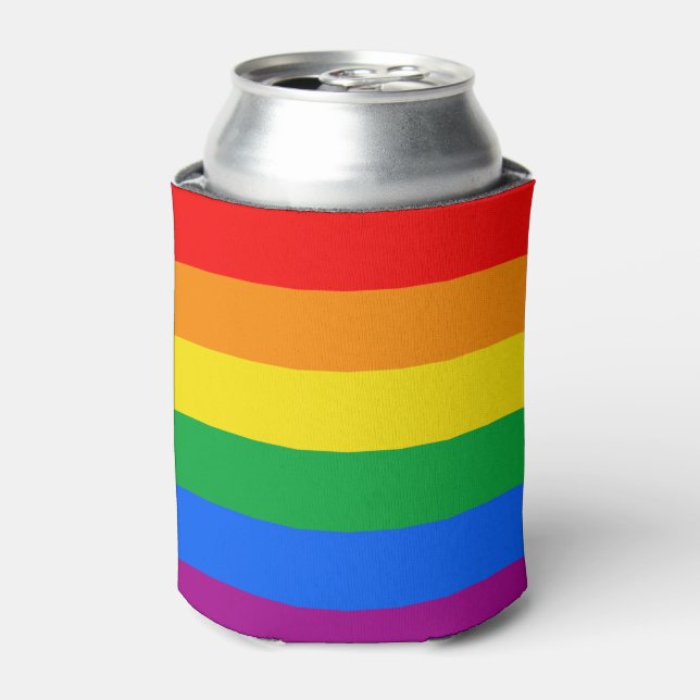 LGBTQ+-Regenbogenfarben Dosenkühler (Kanne Vorderseite)