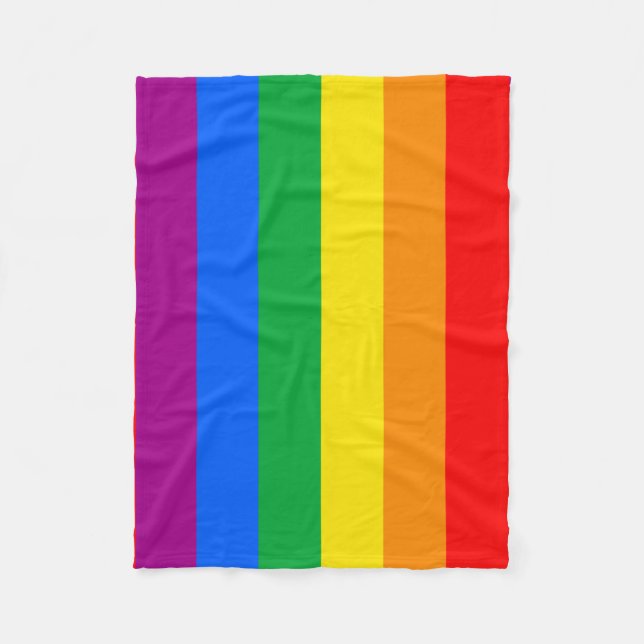 LGBTQ+-Regenbogenfarben Fleecedecke (Vorderseite)