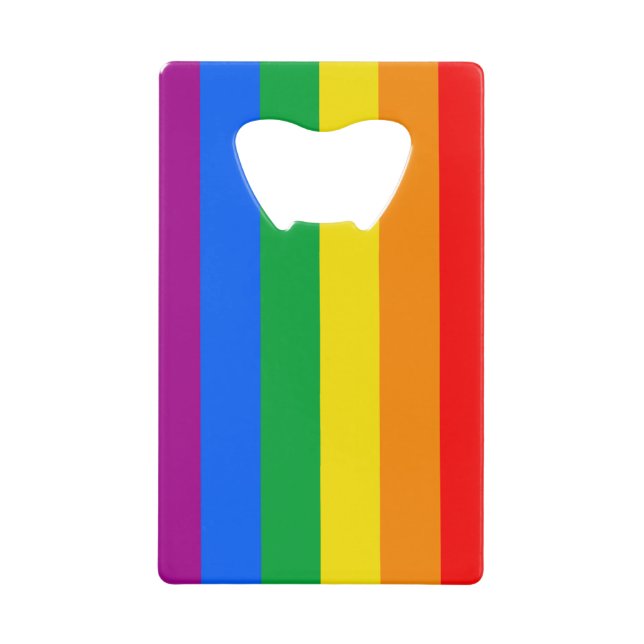 LGBTQ+-Regenbogenfarben Geldbeutel Flaschenöffner (Vorderseite)