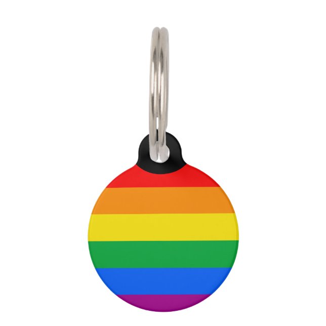 LGBTQ+-Regenbogenfarben Haustiermarke (Vorderseite)