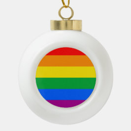 LGBTQ+-Regenbogenfarben Keramik Kugel-Ornament