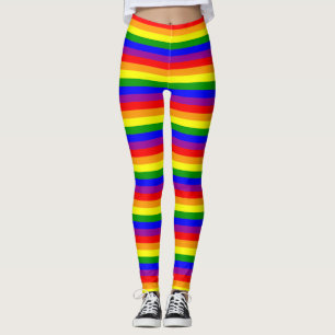 LGBTQ+-Regenbogenfarben mit dem Flag Leggings