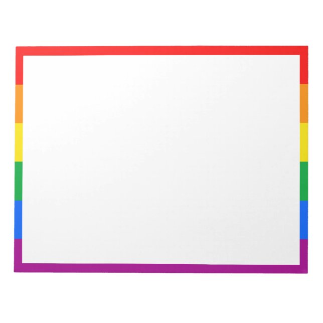 LGBTQ+-Regenbogenfarben Notizblock (Vorderseite)
