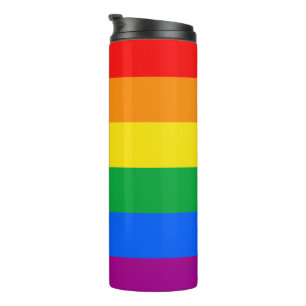 LGBTQ+-Regenbogenfarben Thermosbecher
