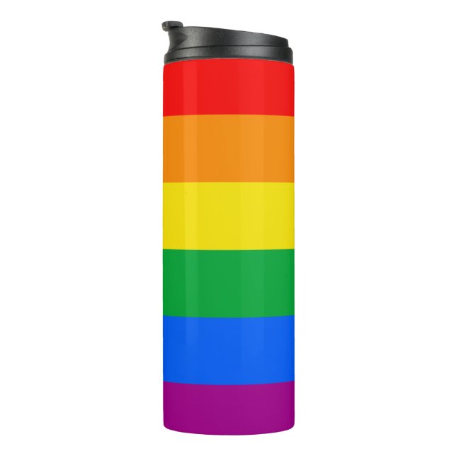 LGBTQ+-Regenbogenfarben Thermosbecher (Nach rechts gedreht)