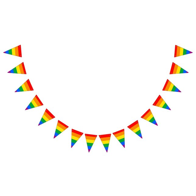 LGBTQ+-Regenbogenfarben Wimpelkette (Alle)