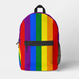 LGBTQ+-Regenbogenfarbenstreifen für den Monat der  Bedruckter Rucksack
