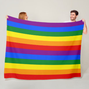 LGBTQ+-Regenbogenfarbenstreifen für den Monat der  Fleecedecke