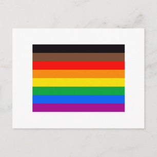 LGBTQ-Regenbogenflagge (8 Streifen) Postkarte