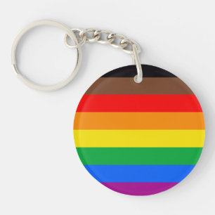 LGBTQ-Regenbogenflagge (8 Streifen) Schlüsselanhänger