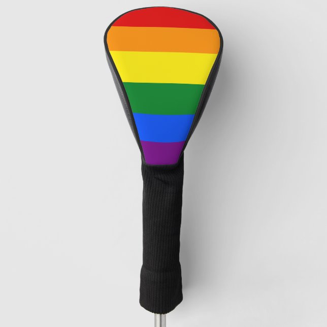 LGBTQ+-Regenbogenflagge für den Golf von Pride Mon Golf Headcover (Vorderseite)