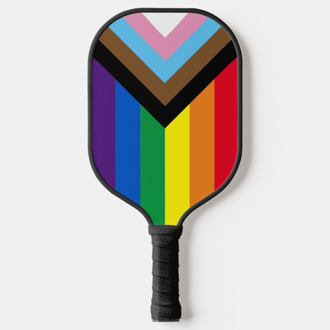 Lgbtq Regenbogenflagge inklusive Diversity Gay Pri Pickleball Schläger (Vorderseite)