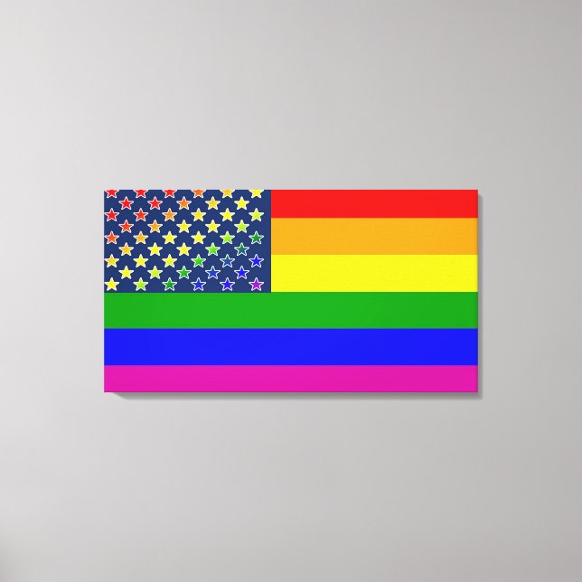 Lgbtq-Regenbogenflagge Leinwanddruck (Vorderseite)