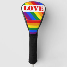 LGBTQ+-Regenbogenflagge mit Liebe für den Monat Mä Golf Headcover