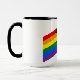 LGBTQ+-Regenbogenflagge mit Niedlicher Tasse für H