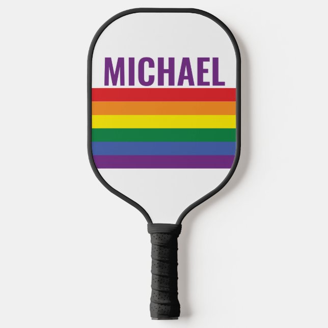 LGBTQ-Regenbogenflagge Pickleball Schläger (Vorderseite)