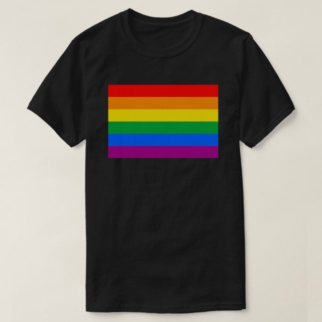 LGBTQ+-Regenbogenflagge T-Shirt (Design vorne)