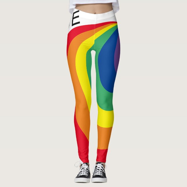 LGBTQ-Regenbogenforelle Leggings (Vorderseite)