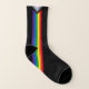 Lgbtq Regenbogenlauf Gay Pride-Fahne schwarz Socken (Links - Innen)