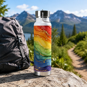 LGBTQ Regenbogenmarmor Trinkflasche