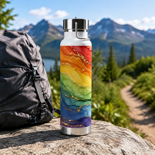 LGBTQ Regenbogenmarmor  Trinkflasche (Von Creator hochgeladen)