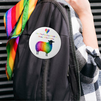 LGBTQ-Regenbogenschaf  Button