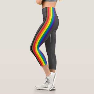 Lgbtq Regenbogenstreifen Gay-Philly-Stolly-Fahne g Capri Leggings